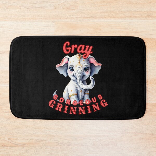Item preview, Gray, Gorgeous, Grinning. colorful elephant designed and sold by ElephantVibes.