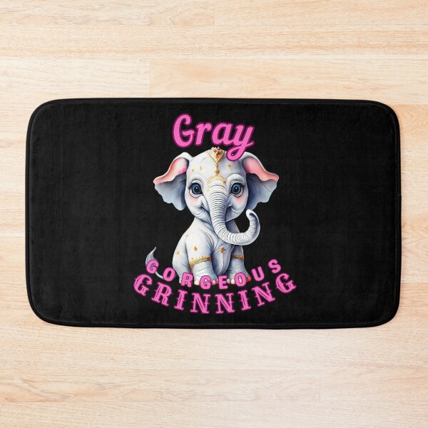 Item preview, Gray, Gorgeous, Grinning. elephant head designed and sold by ElephantVibes.