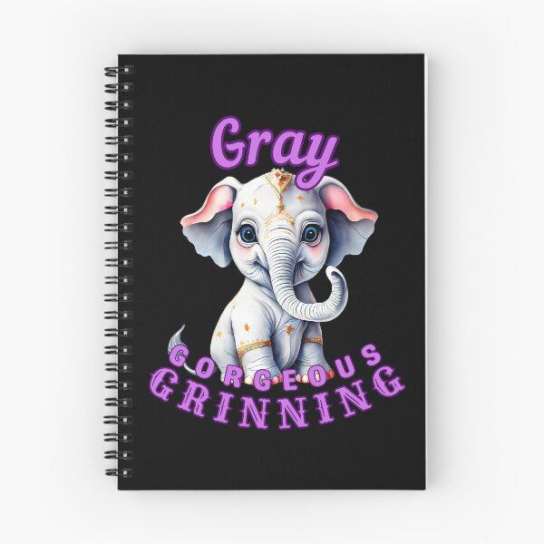 Item preview, Gray, Gorgeous, Grinning. elephant face designed and sold by ElephantVibes.