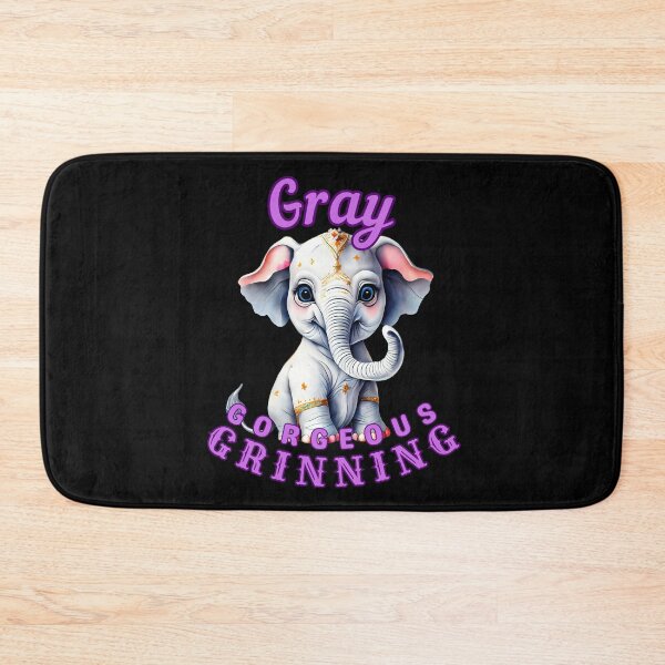 Item preview, Gray, Gorgeous, Grinning. elephant face designed and sold by ElephantVibes.