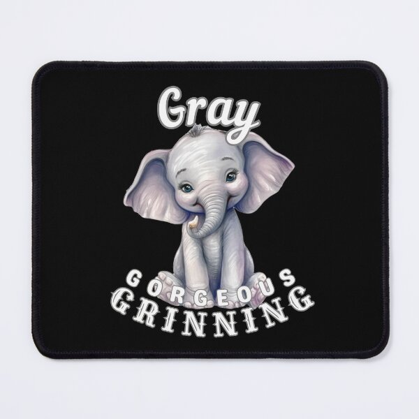 Item preview, Gray, Gorgeous, Grinning. surreal elephant designed and sold by ElephantVibes.