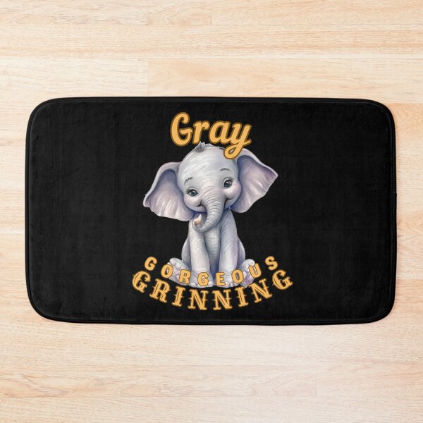Item preview, Gray, Gorgeous, Grinning. watercolor elephant designed and sold by ElephantVibes.