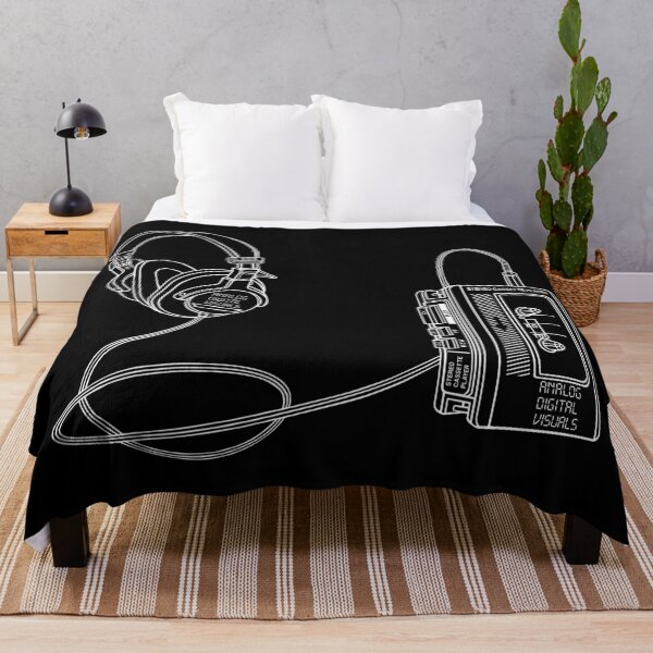 Item preview, Retro Walkman Cassette Player Graphic Tee (White Lines) – 80s 90s Music Nostalgia Y2K Streetwear T-Shirt designed and sold by analogdigitalvz.
