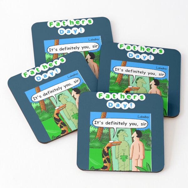 Item preview, Funny Cartoon Fathers Day Card or Gift - Adam in the Garden of Eden designed and sold by Lobeboy.