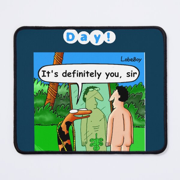 Item preview, Funny Cartoon Fathers Day Card or Gift - Adam in the Garden of Eden designed and sold by Lobeboy.