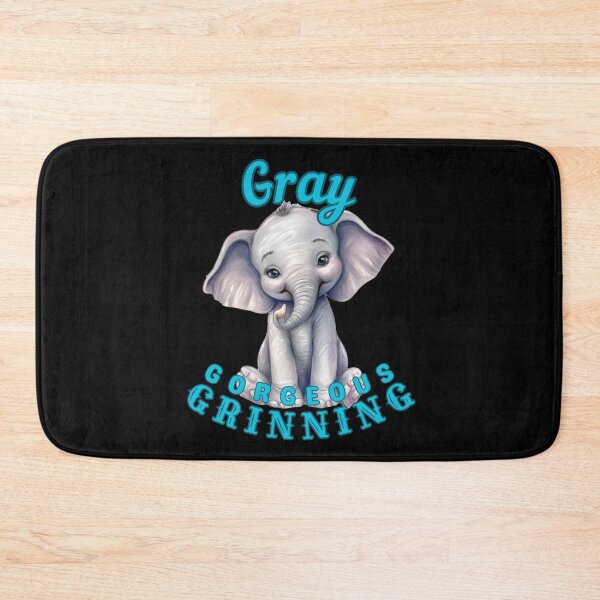 Item preview, Gray, Gorgeous, Grinning. adorable elephant designed and sold by ElephantVibes.