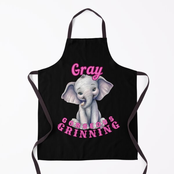 Item preview, Gray, Gorgeous, Grinning. elephant saying designed and sold by ElephantVibes.