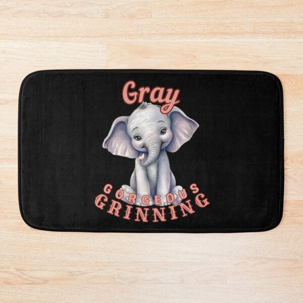 Item preview, Gray, Gorgeous, Grinning. african elephant designed and sold by ElephantVibes.