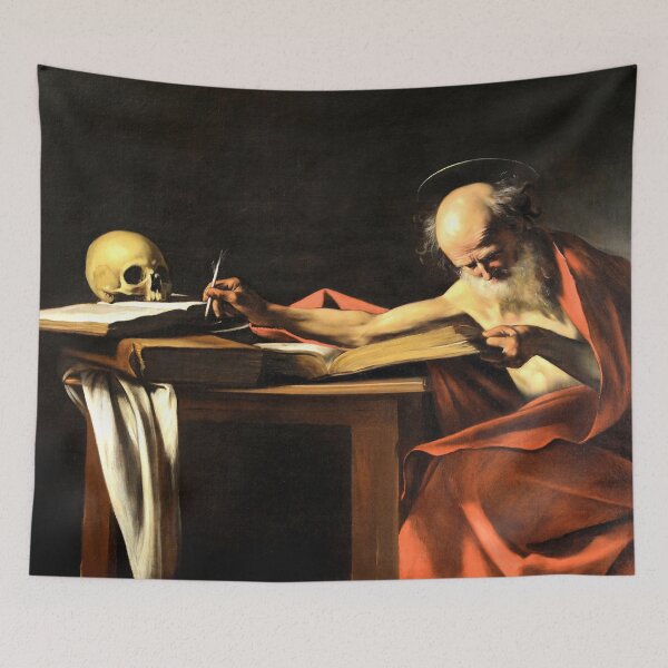 Item preview, Caravaggio's Saint Jerome Writing - Iconic Renaissance Artwork designed and sold by Under-TheTable.