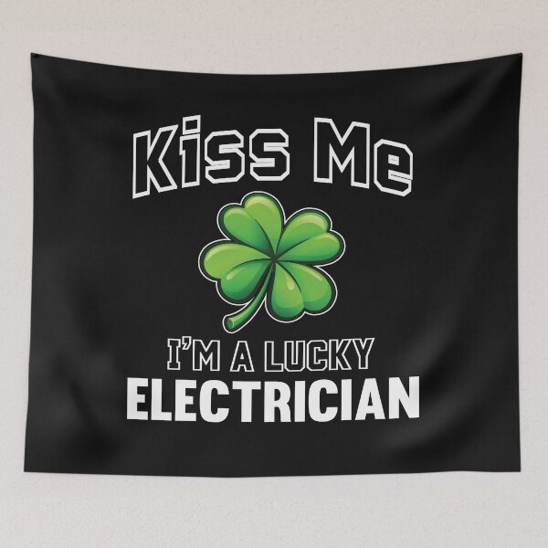 Item preview, kiss me i'm luckey Electrician / Electrician designed and sold by Tee Hub.
