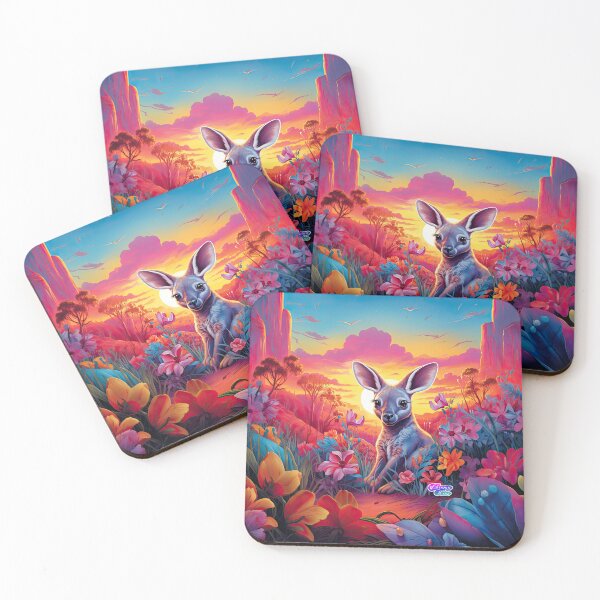 Item preview, Whimsical Y2K Rainbow Kangaroo Collection: Magical Shirts, Stickers, and More! designed and sold by ChromaKins.