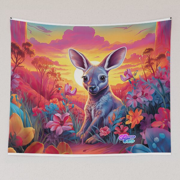 Item preview, Whimsical Y2K Rainbow Kangaroo Collection: Magical Shirts, Stickers, and More! designed and sold by ChromaKins.