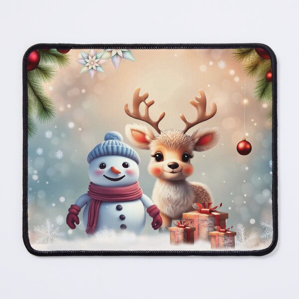 Item preview, So sweet this little reindeer with the friend the snowman. designed and sold by nicky2342.