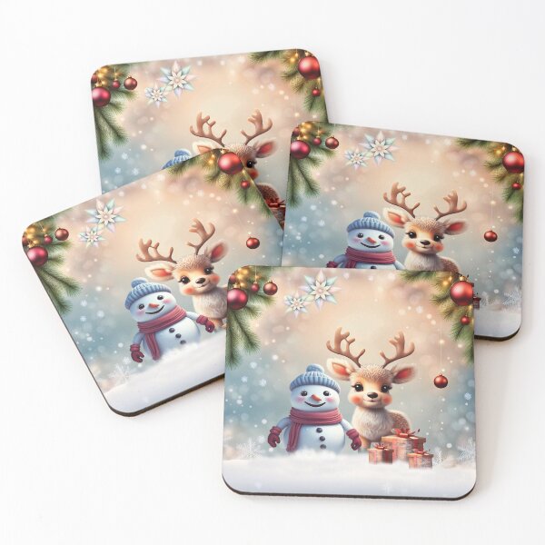 Item preview, So sweet this little reindeer with the friend the snowman. designed and sold by nicky2342.