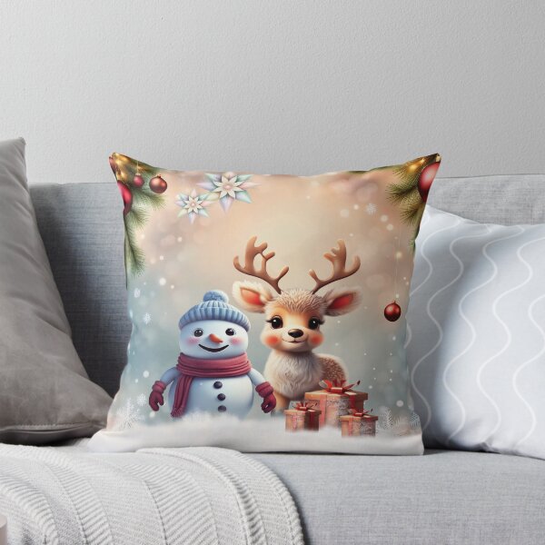 Item preview, So sweet this little reindeer with the friend the snowman. designed and sold by nicky2342.