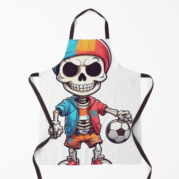 Item preview, cute cartoon skull playing soccer. designed and sold by wplamkung.