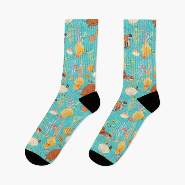 Item preview, Marine Wonderland - turtles, fish, turquoise background designed and sold by SCdesignqld.