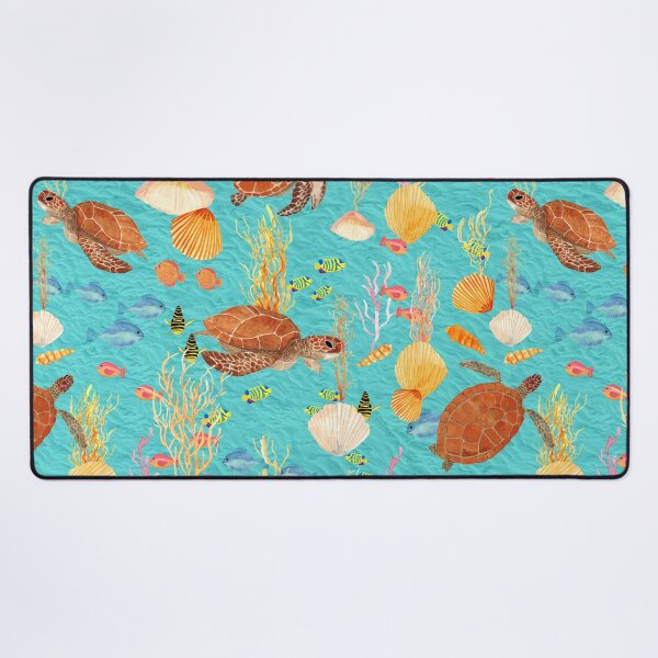 Item preview, Marine Wonderland - turtles, fish, turquoise background designed and sold by SCdesignqld.