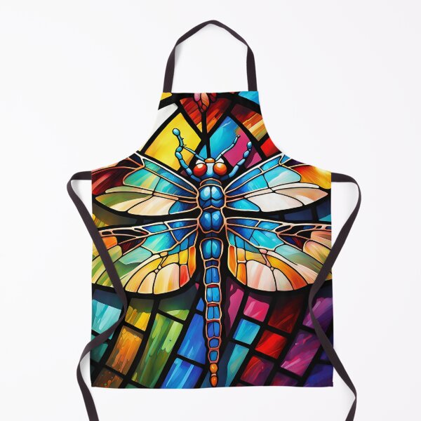 Item preview, Dragonfly Stained Glass Cartoon designed and sold by druidwolfart.