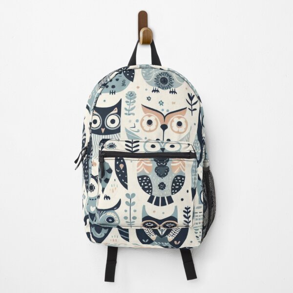 Item preview, Cute owls in a forest - Scandinavian-inspired print on designed and sold by ExtraMessages.