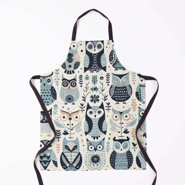 Item preview, Cute owls in a forest - Scandinavian-inspired print on designed and sold by ExtraMessages.