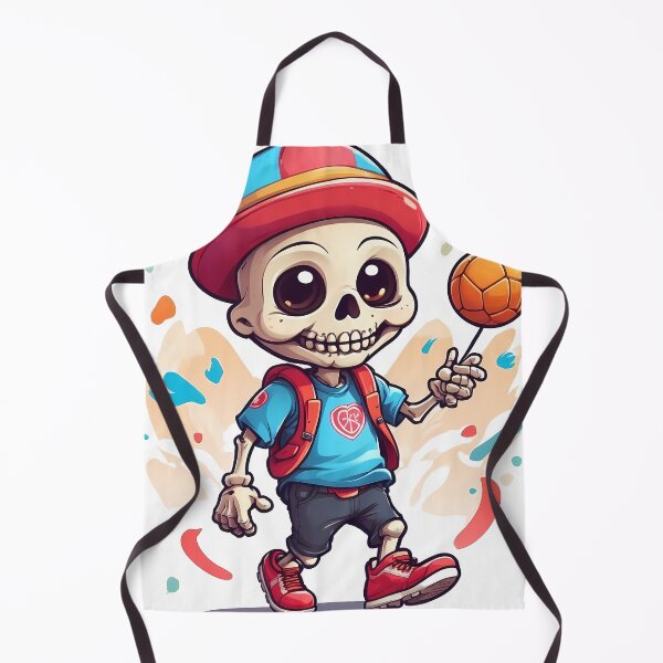Item preview, cute cartoon skull playing soccer. designed and sold by wplamkung.