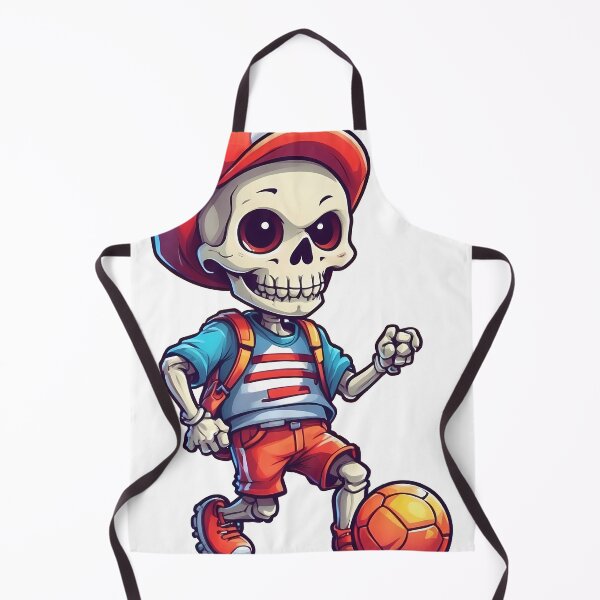 Item preview, cute cartoon skull playing soccer. designed and sold by wplamkung.