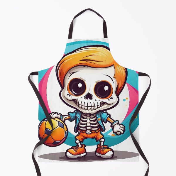 Item preview, cute cartoon skull playing soccer. designed and sold by wplamkung.