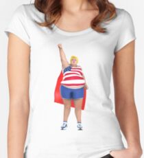 Donald Trump superhero Women's Fitted Scoop T-Shirt