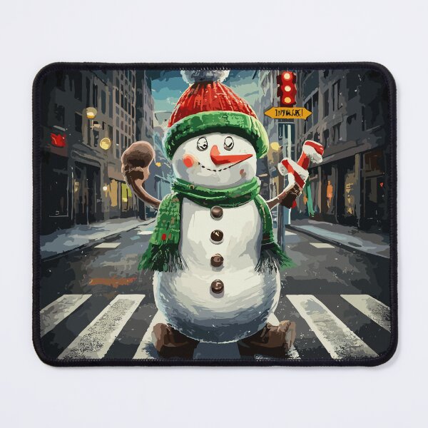 Item preview, Funny snowman crossing road crosswalk snowmies Christmas kid designed and sold by World-Store1.