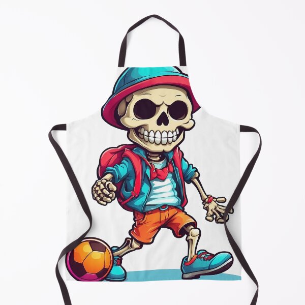 Item preview, cute cartoon skull playing soccer. designed and sold by wplamkung.