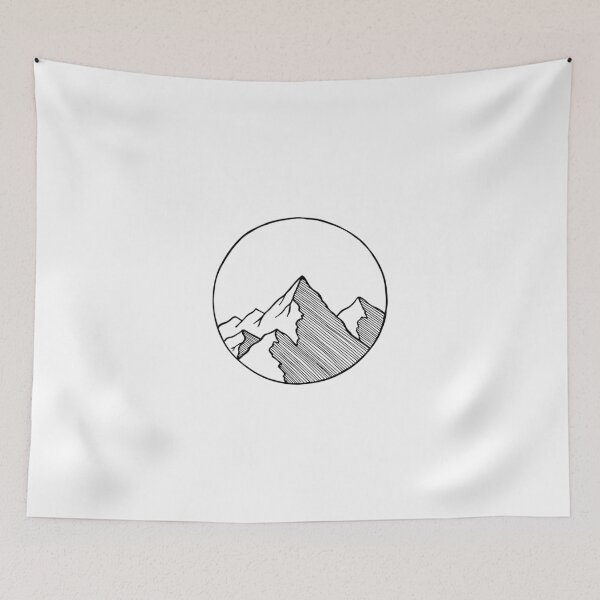Item preview, Hand drawn mountain tattoo designed and sold by InkStation24.