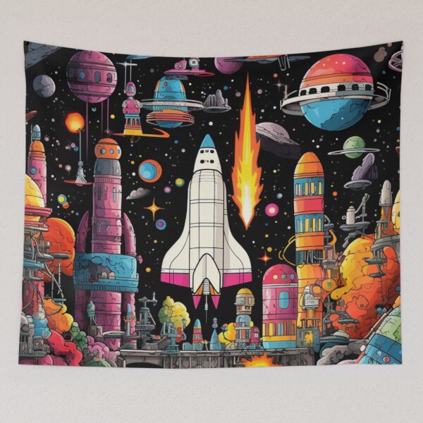 Item preview, Cosmic rocket launch designed and sold by PawelNature.