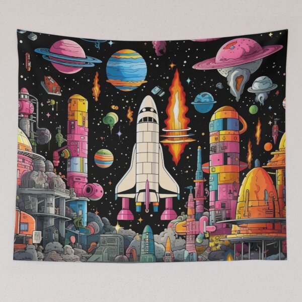 Item preview, Cosmic rocket launch designed and sold by PawelNature.
