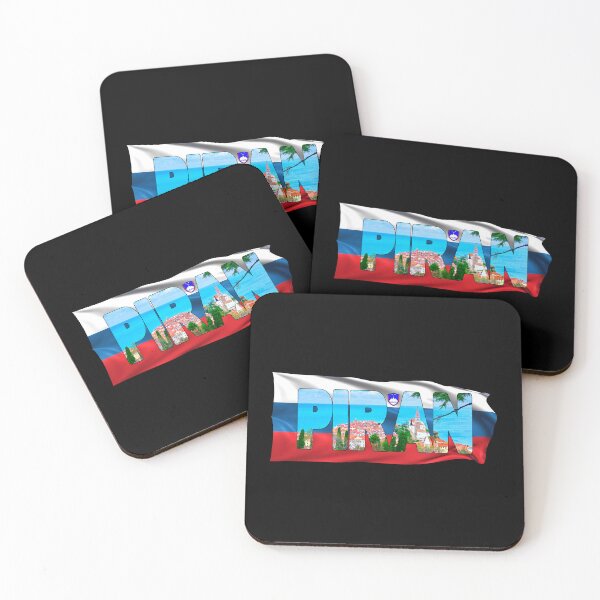 Item preview, PIRAN - Slovenia looking over Old Town with Flag designed and sold by Adam Gormley.