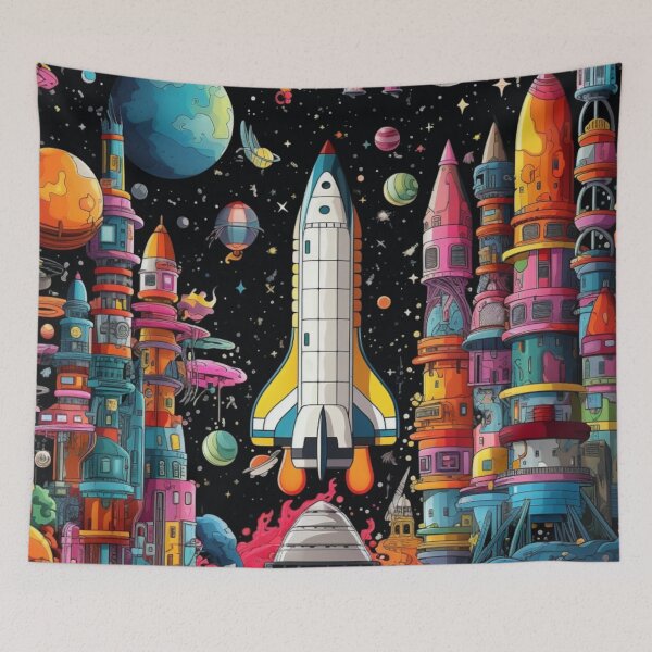 Item preview, Cosmic rocket launch designed and sold by PawelNature.