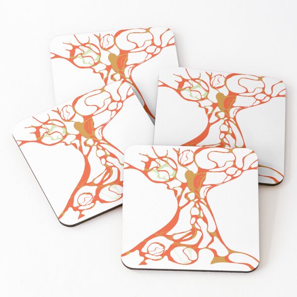 Item preview, Abstract Orange Neuro Tree illustration designed and sold by yul4ik80.