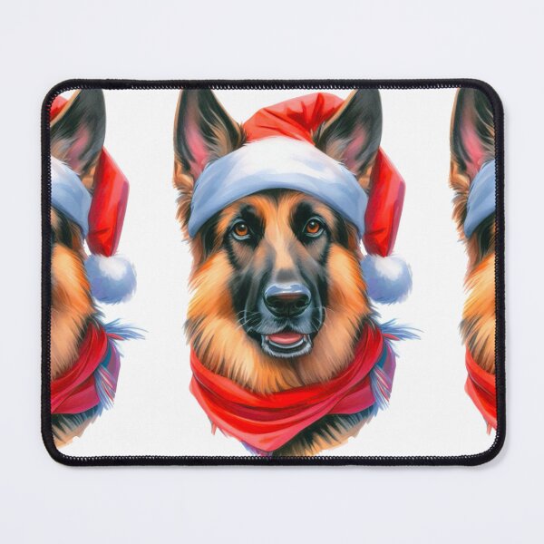 Item preview, German Shepherd Santa Paws Watercolor - GSD Christmas Graphic Art designed and sold by Star-Fragment.