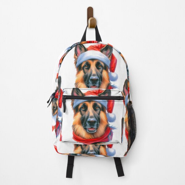 Item preview, German Shepherd Santa Paws Watercolor - GSD Christmas Graphic Art designed and sold by Star-Fragment.