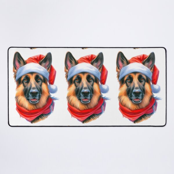 Item preview, German Shepherd Santa Paws Watercolor - GSD Christmas Graphic Art designed and sold by Star-Fragment.