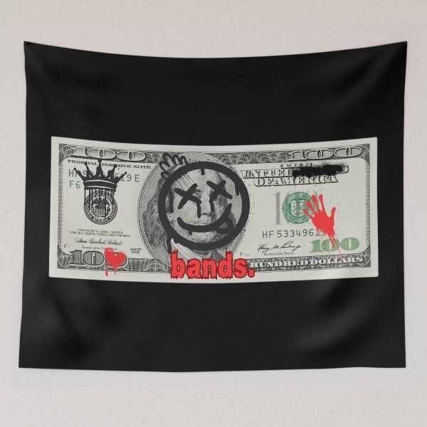 Item preview, Bands Pop Art Graffiti Hundred Dollar Bill designed and sold by musicgeniusart.