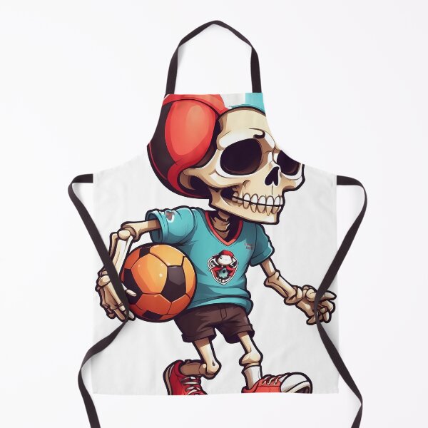 Item preview, cute cartoon skull playing soccer. designed and sold by wplamkung.