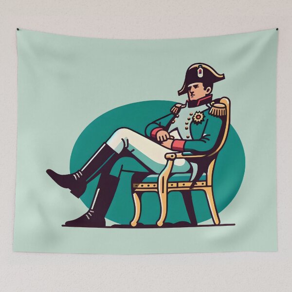 Item preview, Napoleon siting on chair drawing designed and sold by ChataMaroon.