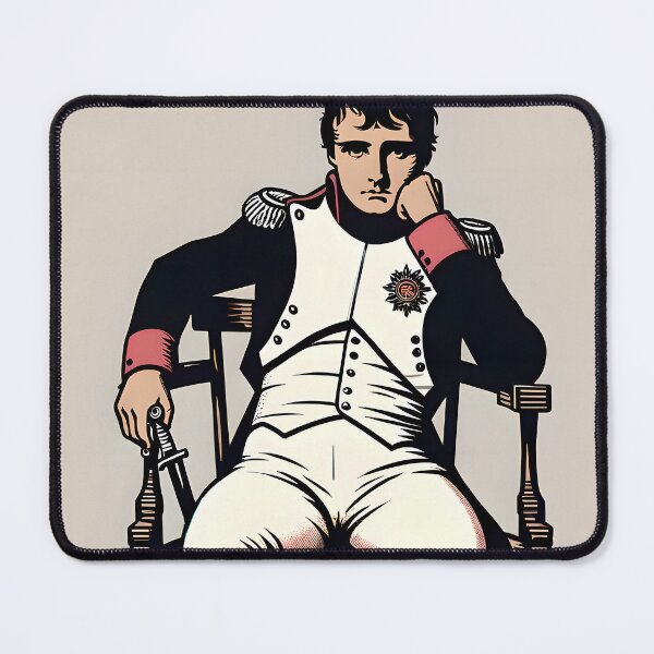 Vista previa del artículo con la obra «Napoleón sentado en una silla», diseñado y vendido por ChataMaroon.