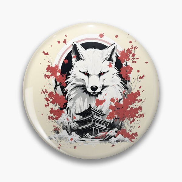 Item preview, Japanese Fox Kitsune designed and sold by Yana Grech.