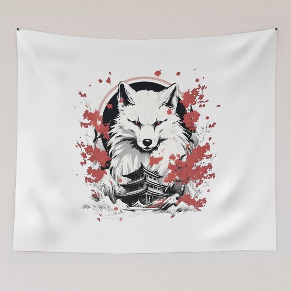 Item preview, Japanese Fox Kitsune designed and sold by Yana Grech.