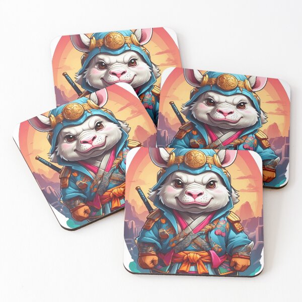 Item preview, Cute ninja rhino. designed and sold by wplamkung.