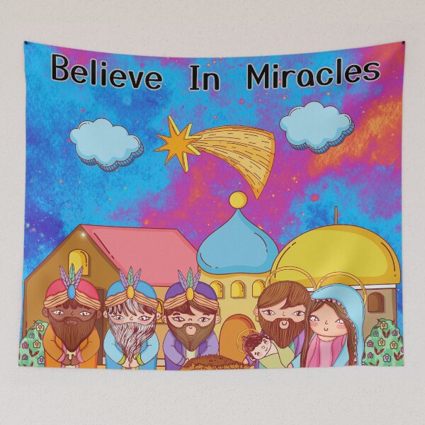 Item preview, Nativity Believe In Miracles Cartoon designed and sold by Imemewell.