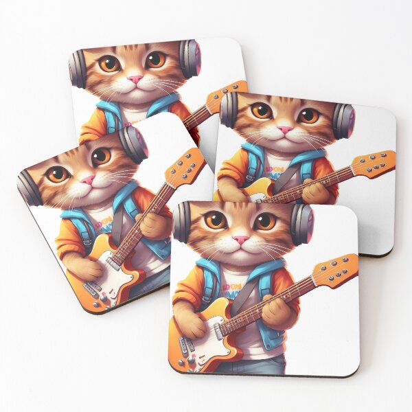 Item preview, World cat day playing the guitar designed and sold by wplamkung.
