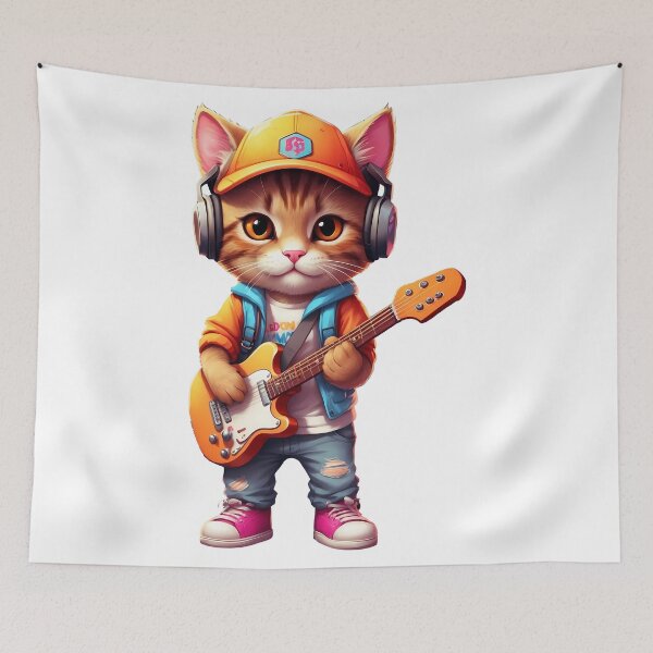 Item preview, World cat day playing the guitar designed and sold by wplamkung.